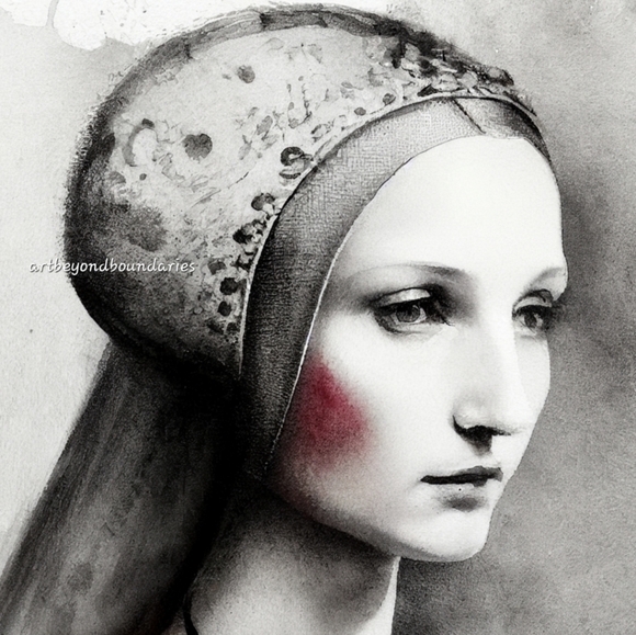 Photo Print - Black & White - "Lady with Carmine" - Picture 3 of 4